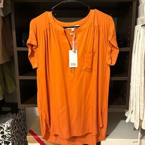 Orange rose + olive shirt size medium